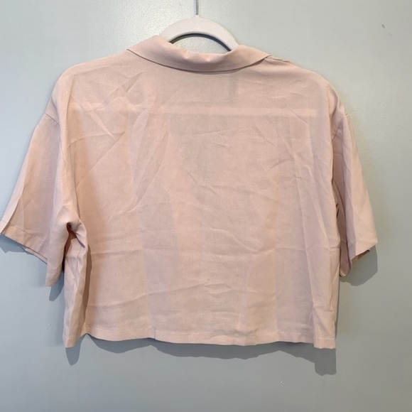 Cropped drop shoulder cropped blouse - Picture 4 of 7